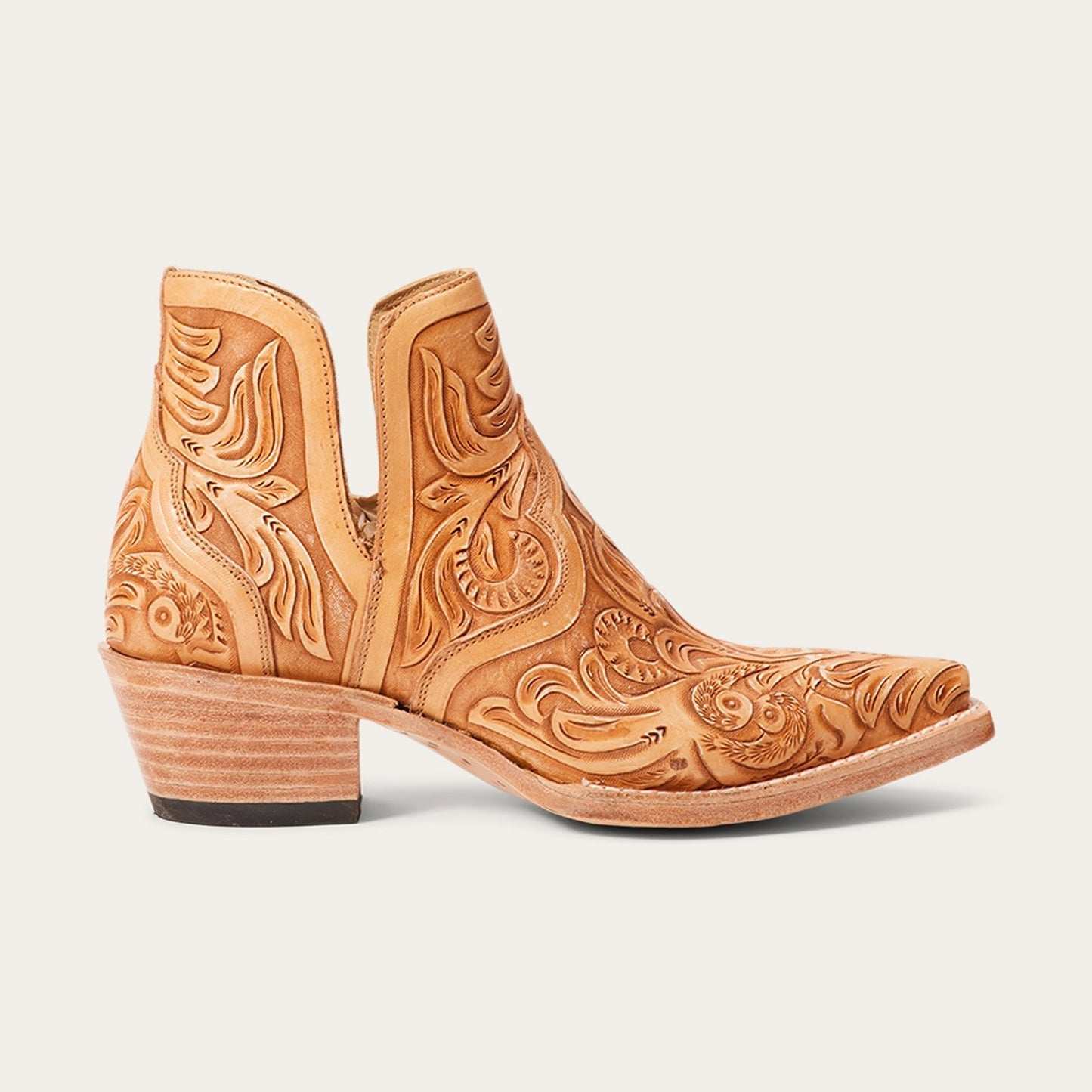 Women's Stetson Aviana Leather Boots Handcrafted Tan