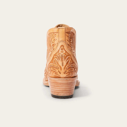 Women's Stetson Aviana Leather Boots Handcrafted Tan