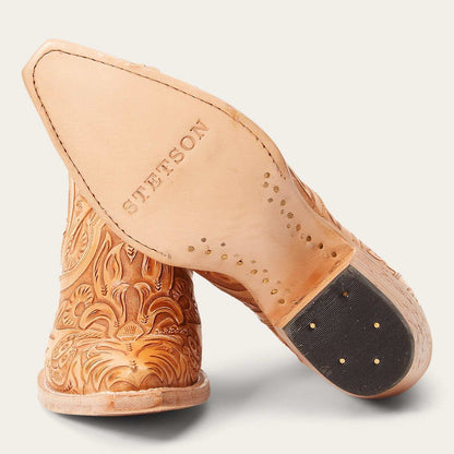 Women's Stetson Aviana Leather Boots Handcrafted Tan