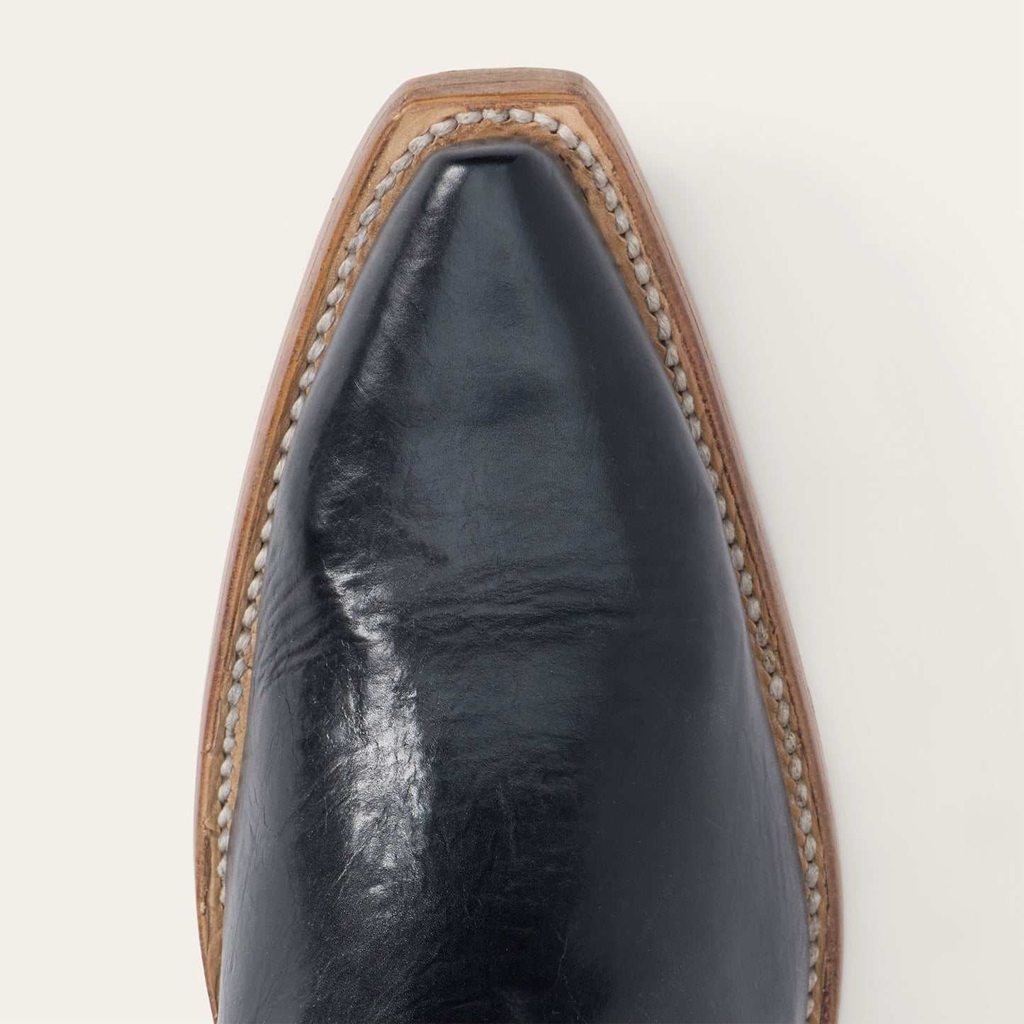 Women's Stetson Sutton Leather Boots Snip Toe Handcrafted Black