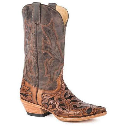 Men's Stetson Wicks Leather Boots Handcrafted Brown