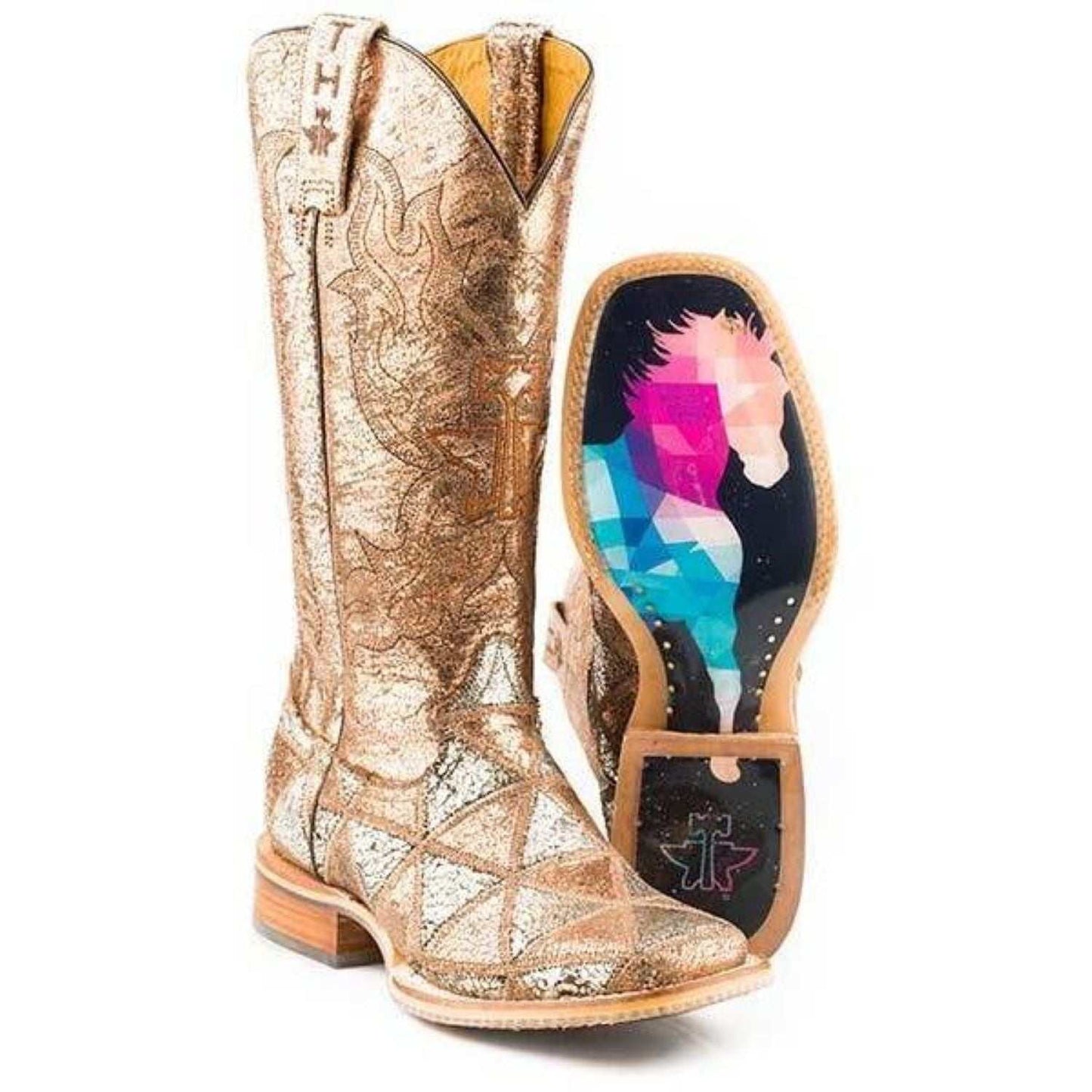 Women's Tin Haul Mish & Mash Boots With Geometric Steed Sole Handmade